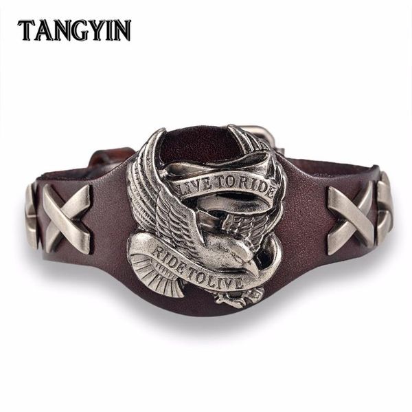 men women exaggerate punk style bracelets & bangle fashion multicolor genuine leather eagle charm bracelet wristband, Golden;silver
men women exaggerate punk style bracelets & bangle fashion multicolor genuine leather eagle charm bracelet wristband, Golden;silver