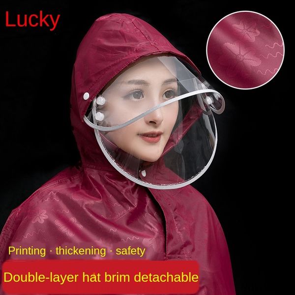 new double brim raincoat riding electric car poncho single helmet mask detachable electric vehicle oxford cloth oxford cloth, Red;brown
new double brim raincoat riding electric car poncho single helmet mask detachable electric vehicle oxford cloth oxford cloth, Red;brown