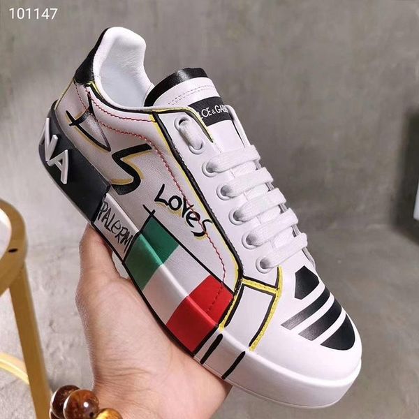 2020u new luxury design leather printed rubber bottom fashion sneakers all-match breathable mens casual shoes mens banquet shoes size: 38-45, Black