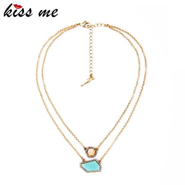 kiss me double chain personality irregular pendant necklace women fashion jewelry factory wholesale, Silver
kiss me double chain personality irregular pendant necklace women fashion jewelry factory wholesale, Silver