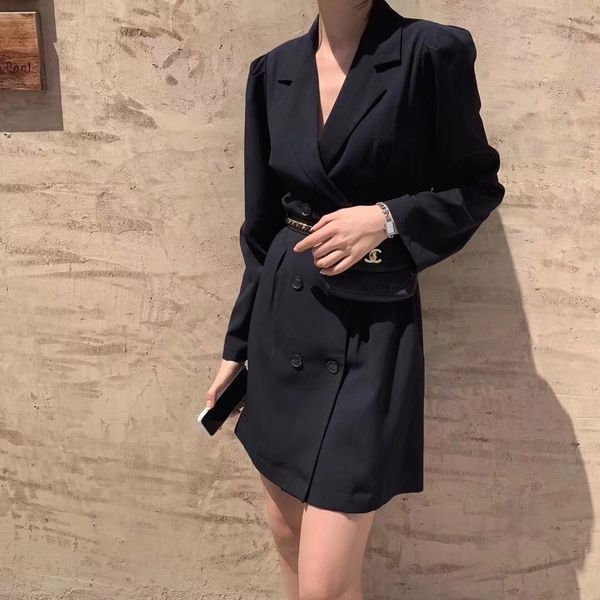 2020 autumn new mwoods korea east gate korean style simple suit dress dress women's shoulder pad, Black;gray
2020 autumn new mwoods korea east gate korean style simple suit dress dress women's shoulder pad, Black;gray