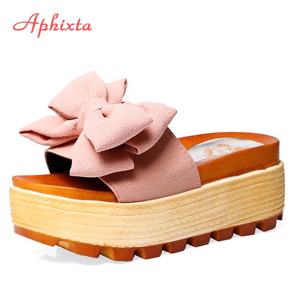 aphixta platform butterfly-knot slippers women summer beach slides women shoes mules design wedge slippers bow flip flops shoes, Black
aphixta platform butterfly-knot slippers women summer beach slides women shoes mules design wedge slippers bow flip flops shoes, Black