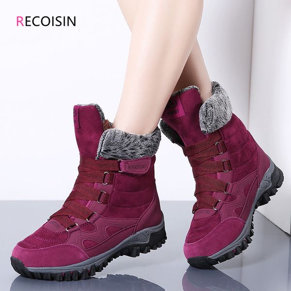 recoisin 2020 new women boots leather suede winter boots women keep warm lace-up waterproof snow botas mujer, Black
recoisin 2020 new women boots leather suede winter boots women keep warm lace-up waterproof snow botas mujer, Black