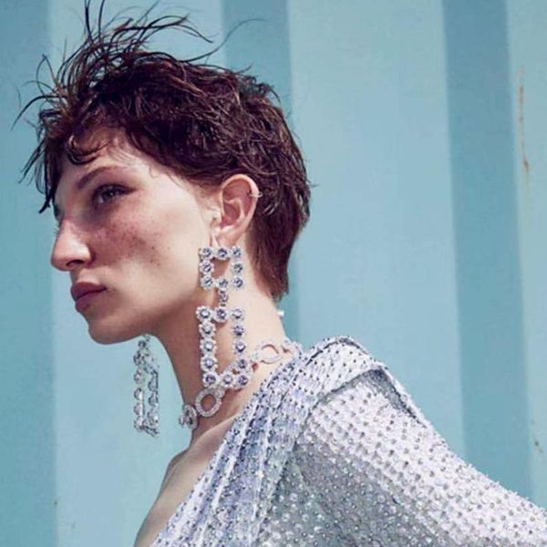 new luxury shiny crystal rhinestone square pendant women dangle earrings jewelry maxi lady's statement earrings accessories, Silver
new luxury shiny crystal rhinestone square pendant women dangle earrings jewelry maxi lady's statement earrings accessories, Silver