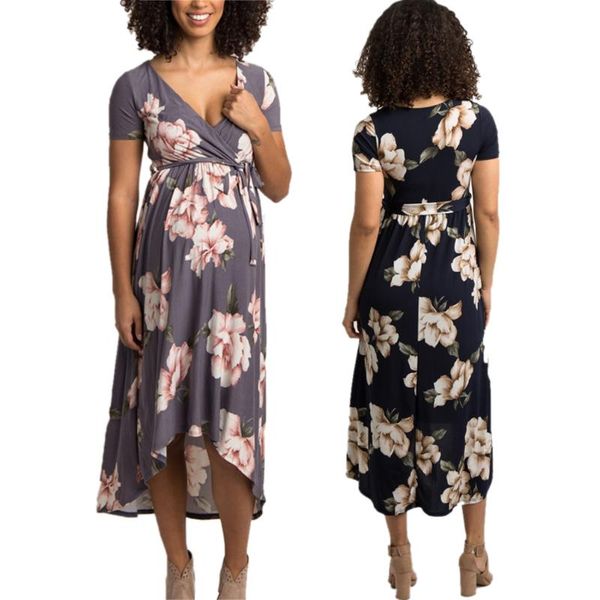 summer maternity floral dress for pregnant woman casual v-neck sundress short sleeve flower dress outdoor clothes, White
summer maternity floral dress for pregnant woman casual v-neck sundress short sleeve flower dress outdoor clothes, White
