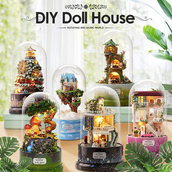 1pcs music dollhouse rotating cabin diy doll house with transparent cover music box for children christmas gift mx200414
1pcs music dollhouse rotating cabin diy doll house with transparent cover music box for children christmas gift mx200414