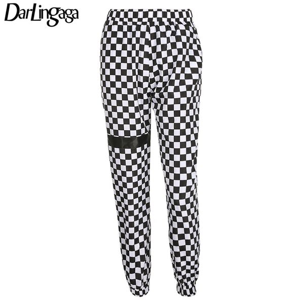 darlingaga fashion checkerboard women track pants 2020 casual trousers pu patchwork elastic high waist plaid pencil sweatpants, Black;white
darlingaga fashion checkerboard women track pants 2020 casual trousers pu patchwork elastic high waist plaid pencil sweatpants, Black;white