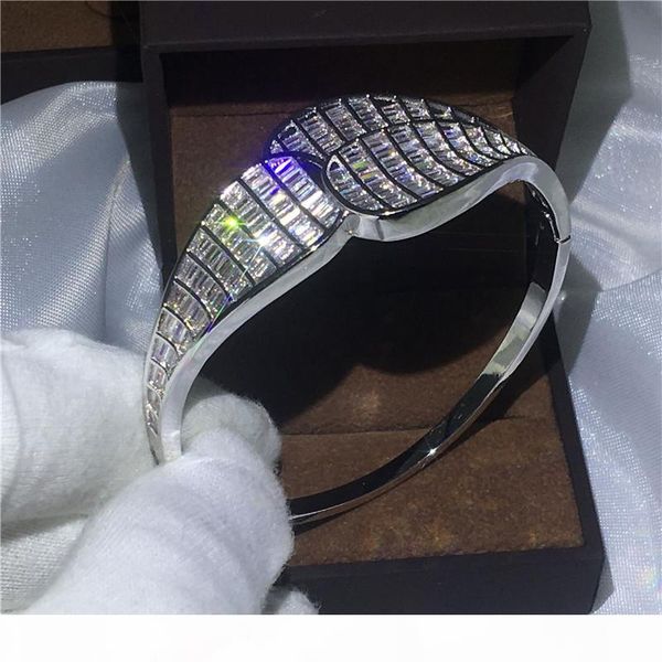 luxury bridal big bangle princess cut diamond 925 silver filled engagement bracelet for women wedding jewelry, Golden;silver
luxury bridal big bangle princess cut diamond 925 silver filled engagement bracelet for women wedding jewelry, Golden;silver