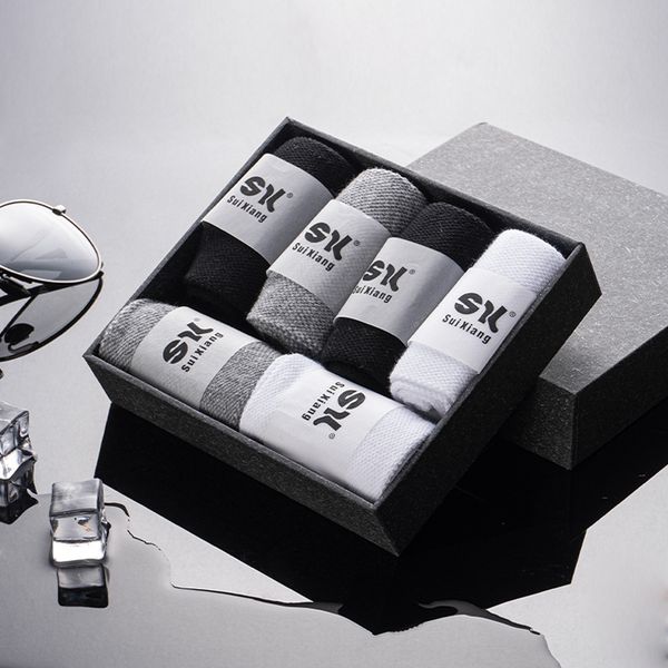 6 pairs of gift box men's cotton and business solid color men's cotton socks sweat absorbent antibacterial deodorant socks, Black
6 pairs of gift box men's cotton and business solid color men's cotton socks sweat absorbent antibacterial deodorant socks, Black