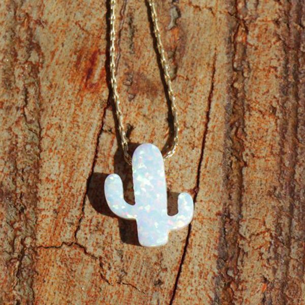 stylish white opal cactus necklace minimalist jewelry boho women beach chain pendant necklaces accessories gift, Silver
stylish white opal cactus necklace minimalist jewelry boho women beach chain pendant necklaces accessories gift, Silver