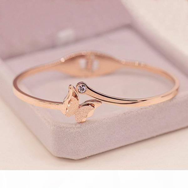 jewelry designer quality 18k rose gold titanium steel three dimensional frosted butterfly open bracelet versatile set with diamond bracelet, Black
jewelry designer quality 18k rose gold titanium steel three dimensional frosted butterfly open bracelet versatile set with diamond bracelet, Black