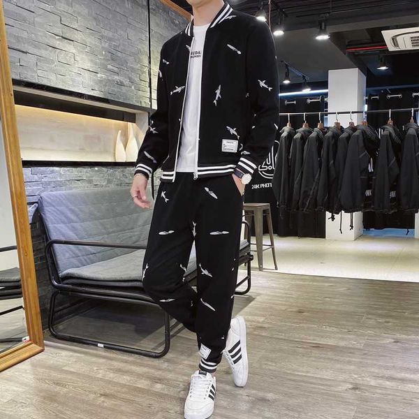 hoodies set 2020 autumn tracksuit men two pieces set men's clothes casual sportswear jacket+sweatpants outfits fashion sweatsuit, Gray