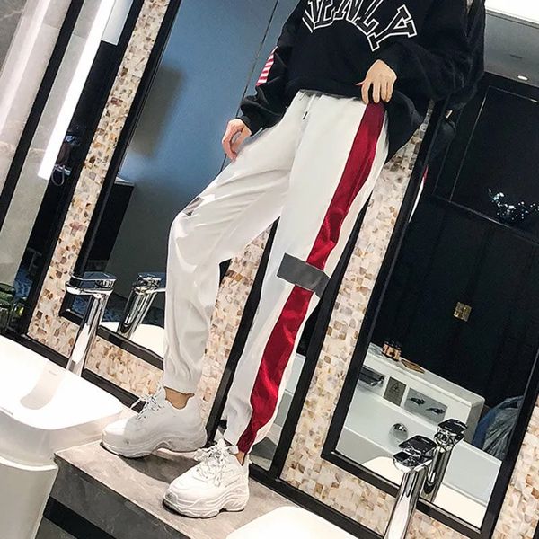 women's pants & capris summer harem women hip hop loose beam running sport pant casual gym harajuku reflective trousers mujer pantalone, Black;white
women's pants & capris summer harem women hip hop loose beam running sport pant casual gym harajuku reflective trousers mujer pantalone, Black;white