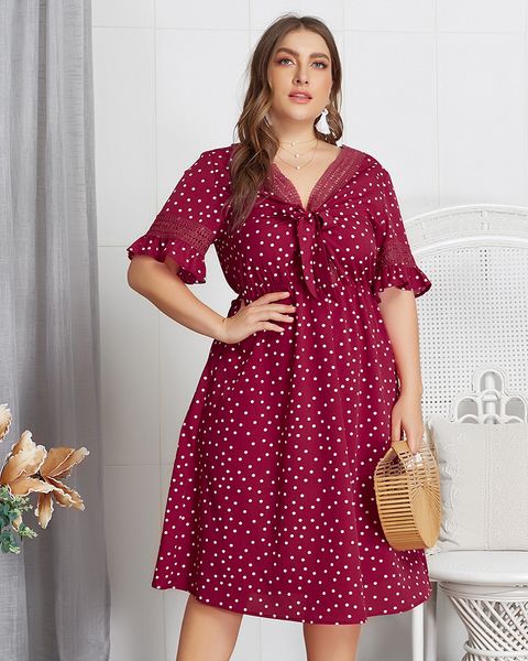 red big size spring summer polka dot print dress female v neck half sleeve party vestidos new elegant a line dress women, Black;gray
red big size spring summer polka dot print dress female v neck half sleeve party vestidos new elegant a line dress women, Black;gray