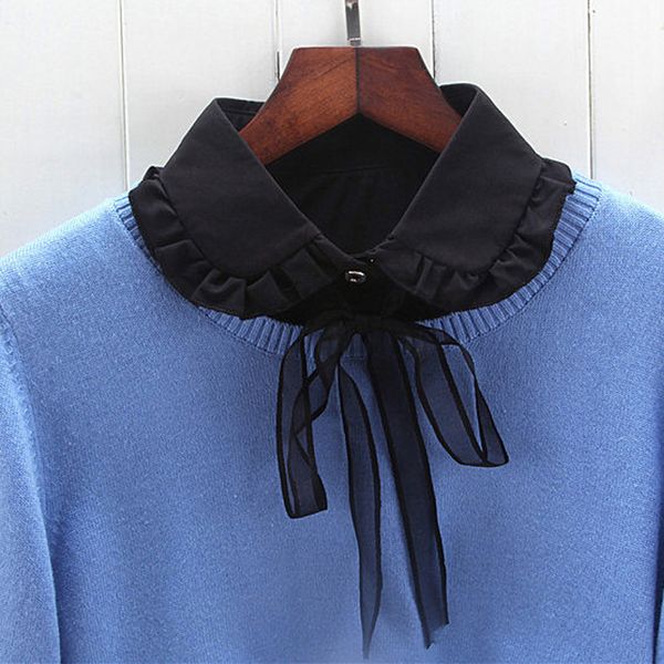 detachable collars shirt lace shirt fake collar bow choker neck lapel solid color lace embroidery wooden half fake collar, White
detachable collars shirt lace shirt fake collar bow choker neck lapel solid color lace embroidery wooden half fake collar, White
