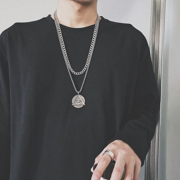 designer jewelry egyptian horus eye necklace male hiphop titanium steel retro punk social matching clothes eye pendant female, Black
designer jewelry egyptian horus eye necklace male hiphop titanium steel retro punk social matching clothes eye pendant female, Black
