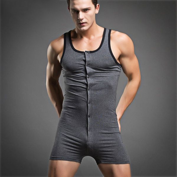 mens sleepwear one-piece cotton underwear men compression sleeveless quick dry body shaper male set, Black;brown
mens sleepwear one-piece cotton underwear men compression sleeveless quick dry body shaper male set, Black;brown