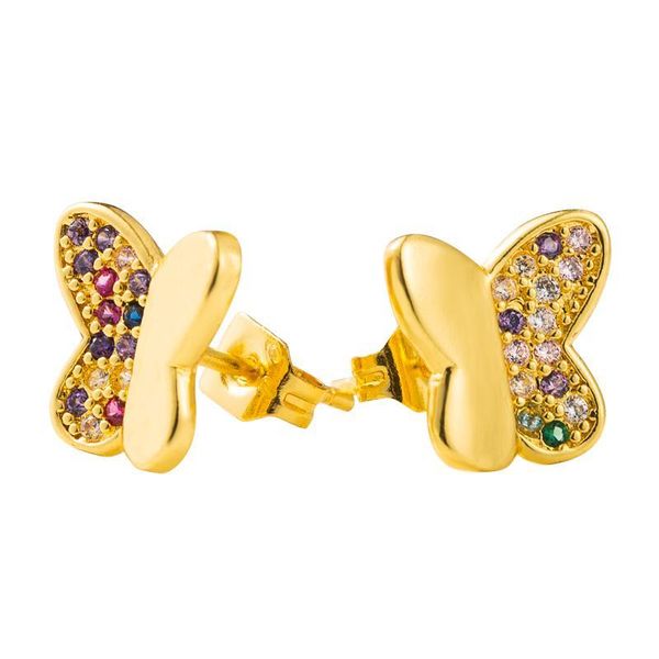 cute butterfly rainbow zircon copper stud earrings for woman luxury cz cubic zirconia pave small earring woman party ear jewelry, Golden;silver
cute butterfly rainbow zircon copper stud earrings for woman luxury cz cubic zirconia pave small earring woman party ear jewelry, Golden;silver