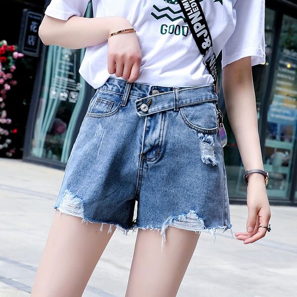 plus plus size women's denim shorts women's 200kg fat mm new hole high waist wide leg shorts pants pantspants, Blue
plus plus size women's denim shorts women's 200kg fat mm new hole high waist wide leg shorts pants pantspants, Blue