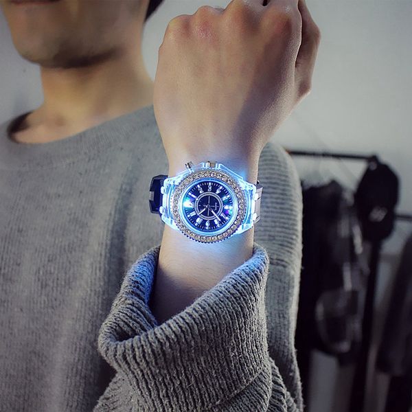 9 colors luxury silicone led luminous watch women dress fashion male clocks crystal diamond party jewelry horloges vrouwen, Slivery;brown
9 colors luxury silicone led luminous watch women dress fashion male clocks crystal diamond party jewelry horloges vrouwen, Slivery;brown