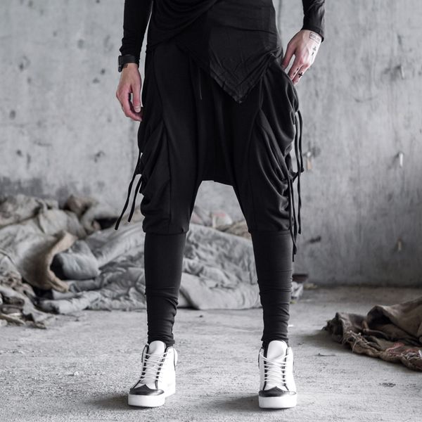2020 new harem pants drop crotch pockets joggers solid trousers loose hip-hop baggy, Black
2020 new harem pants drop crotch pockets joggers solid trousers loose hip-hop baggy, Black