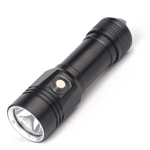 1052 Lumens Xml2 Ip68 Waterproof 18650 Battery Aluminum Scuba Diving Led With Power Indicator