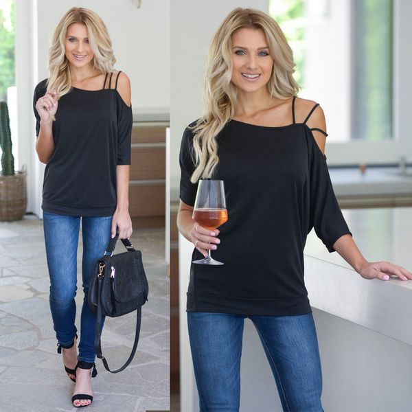 blackday loose casual short tshirts women one shoulder off cotton tshirt short sleeve summer solid fashion clothings, White
blackday loose casual short tshirts women one shoulder off cotton tshirt short sleeve summer solid fashion clothings, White