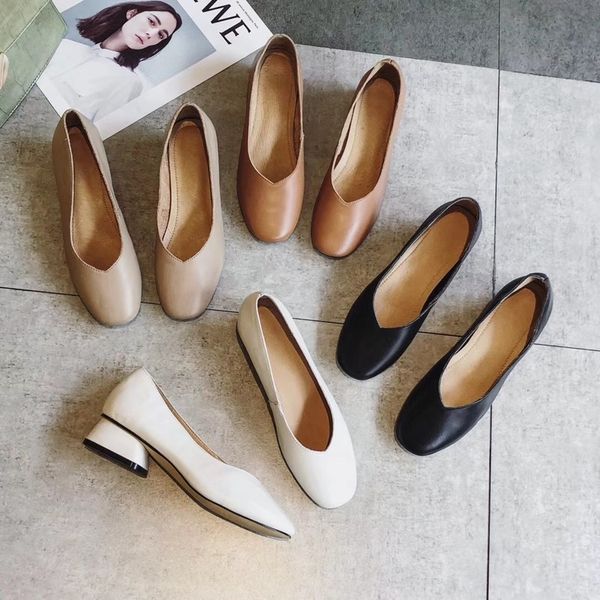 leather shallow mouth single shoes versatile medium heel grandma shoes thick heel square head women's wholesale, Black
leather shallow mouth single shoes versatile medium heel grandma shoes thick heel square head women's wholesale, Black