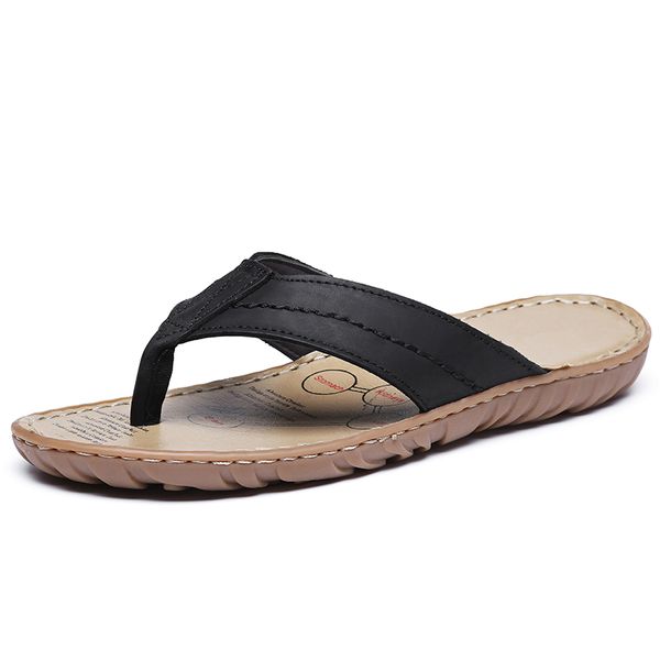 fashion pantuflas genuine leather casual men flip flops summer male beach slippers outdoor slides chinelo masculino terlik shoes, Black
fashion pantuflas genuine leather casual men flip flops summer male beach slippers outdoor slides chinelo masculino terlik shoes, Black