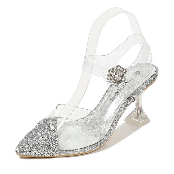 female pointed toe transparent crystal high heels transparent pvc sandals design brand high heels new party shoes, Black
female pointed toe transparent crystal high heels transparent pvc sandals design brand high heels new party shoes, Black