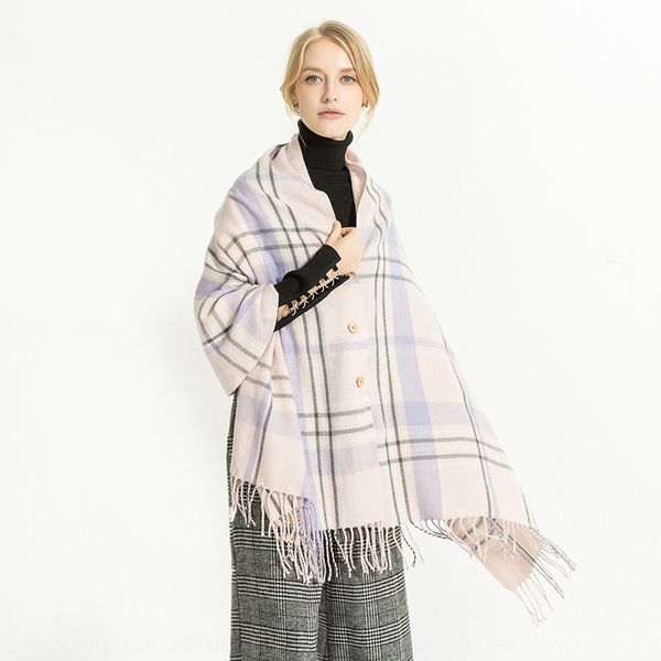 2020 korean style cashmere-like women's cloak season dual-purpose thickened tassel plaid scarf cloak shawl scarf shawl, Blue;gray
2020 korean style cashmere-like women's cloak season dual-purpose thickened tassel plaid scarf cloak shawl scarf shawl, Blue;gray