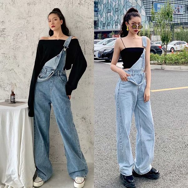 ins 2020 spring new korean-style retro loose skinny mopping strap pants womens ageing straight jeans sale, Blue
ins 2020 spring new korean-style retro loose skinny mopping strap pants womens ageing straight jeans sale, Blue