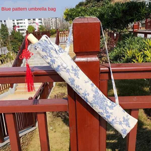craft strip cover oiled paper blue and storage white umbrella bag cloth cover storage bag cloth umbrella long tube