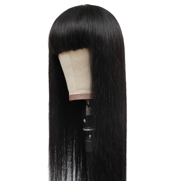 short cut bang wig brazilian straight human hair wigs with bangs for black women bob wig remy full machine made wig 150% density, Black;brown
short cut bang wig brazilian straight human hair wigs with bangs for black women bob wig remy full machine made wig 150% density, Black;brown