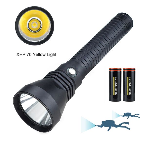super brightness xhp70.2 led yellow light 2000 lumens diving tactical 26650 torch underwater 100m waterproof
super brightness xhp70.2 led yellow light 2000 lumens diving tactical 26650 torch underwater 100m waterproof