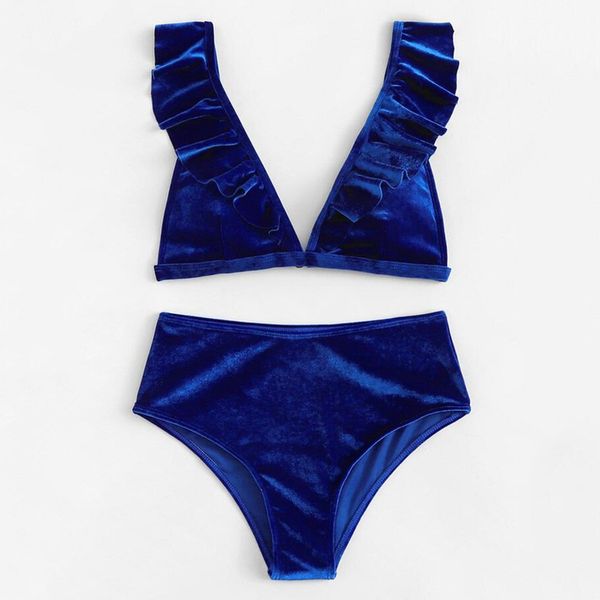 swimwear velvet high waist swimsuit solid reffle bikini set swimming suit for women bathing suit female may bathers beachwear, White;black
swimwear velvet high waist swimsuit solid reffle bikini set swimming suit for women bathing suit female may bathers beachwear, White;black