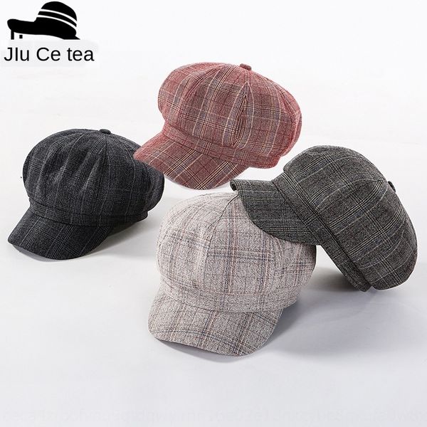 female literary painter octagonal hat plaid octagonal hat fashionable men and women couple korean painter cap newsboy cap, Blue;gray
female literary painter octagonal hat plaid octagonal hat fashionable men and women couple korean painter cap newsboy cap, Blue;gray