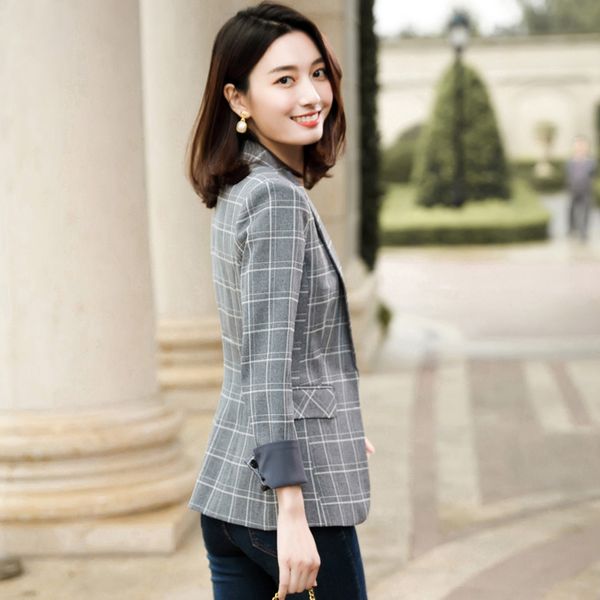 women's suits & blazers fashion gray pink plaid lady office work suit pockets single button jackets coat long sleeve blazer clothes, White;black
women's suits & blazers fashion gray pink plaid lady office work suit pockets single button jackets coat long sleeve blazer clothes, White;black
