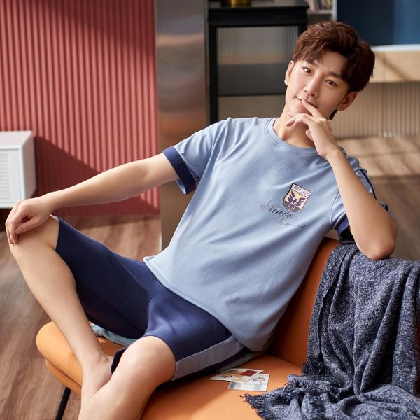 zolso pajamas men's summer korean style casual short sleeve shorts loose plus size home wear suit um-3026 pullover shorts pullover # co, Black;brown
zolso pajamas men's summer korean style casual short sleeve shorts loose plus size home wear suit um-3026 pullover shorts pullover # co, Black;brown