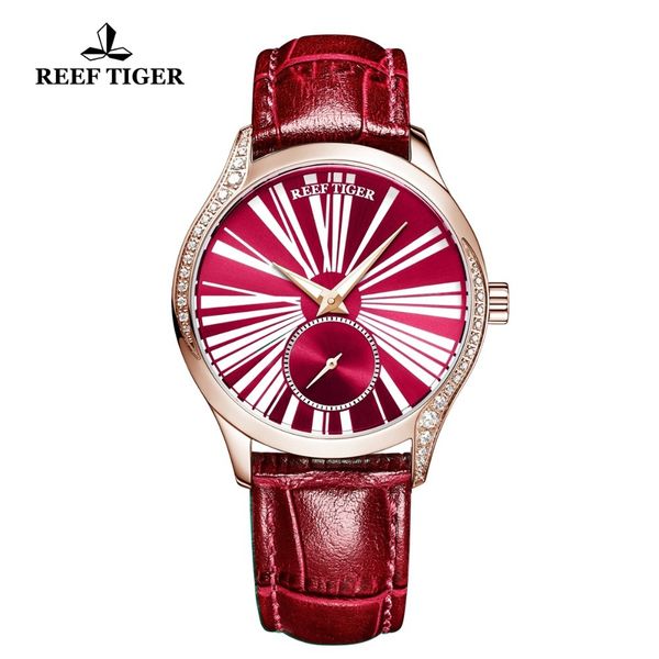 reef tiger/rt luxury fashion watches women red rose gold watch genuine leather strap automatic watches reloj mujer rga1561
reef tiger/rt luxury fashion watches women red rose gold watch genuine leather strap automatic watches reloj mujer rga1561