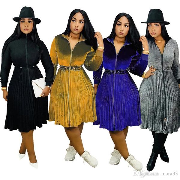 women solid color pleated mini dresses long sleeve & club elegant fall winter clothing evening dress holiday party dress zipper 2206
women solid color pleated mini dresses long sleeve & club elegant fall winter clothing evening dress holiday party dress zipper 2206