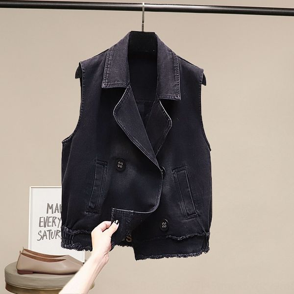 uocrs ripped coat vest women's european short summer internet celebrity loose denim waistcoat korean style all-match vest cotton outer, Black;white
uocrs ripped coat vest women's european short summer internet celebrity loose denim waistcoat korean style all-match vest cotton outer, Black;white