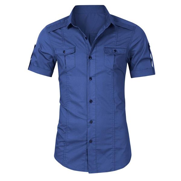 men's summer leisure solid color shirt turn-down collar short sleeve button pocket casual shirt business fashion shirts, White;black
men's summer leisure solid color shirt turn-down collar short sleeve button pocket casual shirt business fashion shirts, White;black