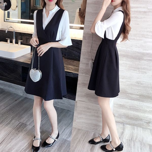 casual suit for women suspender sling sling skirt 2020 summer new chiffon shirt suspender skirt black and white two-piece set 9153
casual suit for women suspender sling sling skirt 2020 summer new chiffon shirt suspender skirt black and white two-piece set 9153