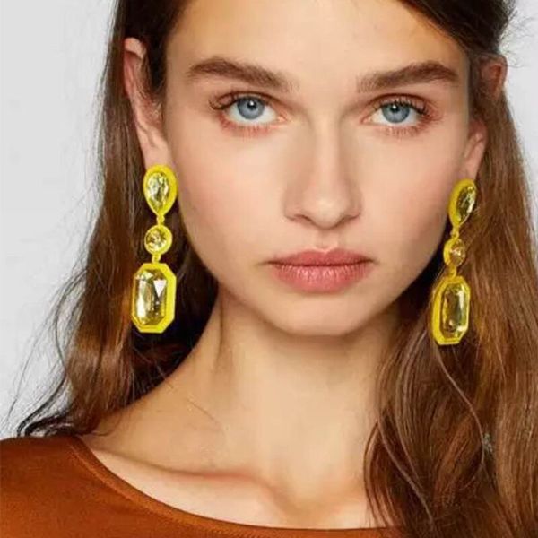 exaggerated water drop acrylic diamond earrings women's earrings bohemia, Golden
exaggerated water drop acrylic diamond earrings women's earrings bohemia, Golden