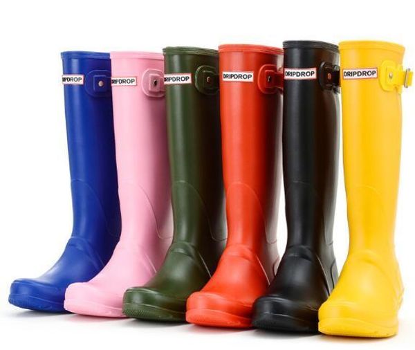 women rainboots fashion knee-high tall rain boots england style waterproof welly boots rubber rainboots water shoes rainshoes, Black;red
women rainboots fashion knee-high tall rain boots england style waterproof welly boots rubber rainboots water shoes rainshoes, Black;red