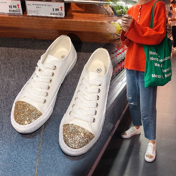 canvas shoes women 2020 summer new white shoes shining casual white black sequins lace up girls walking sneakers 2h21
canvas shoes women 2020 summer new white shoes shining casual white black sequins lace up girls walking sneakers 2h21