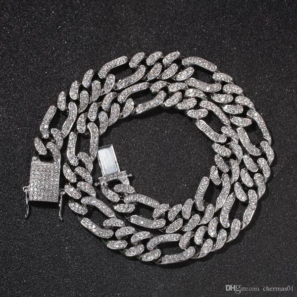 figaro chains necklace 13mm hiphop silver gold color iced out rhinestones cuban links necklaces jewelry mens hip hop jewelry
figaro chains necklace 13mm hiphop silver gold color iced out rhinestones cuban links necklaces jewelry mens hip hop jewelry