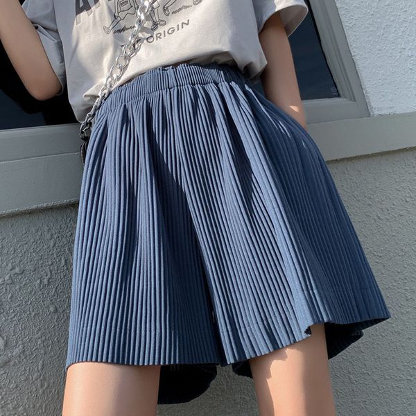 plus size casual summer shorts for women elastic high waist pleated loose short femme korean high street wide leg blue shorts, White;black
plus size casual summer shorts for women elastic high waist pleated loose short femme korean high street wide leg blue shorts, White;black