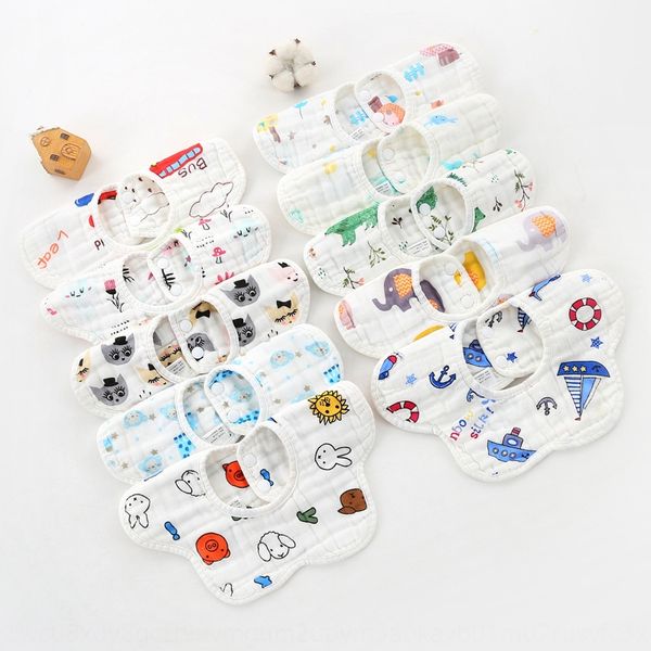 pure cotton saliva towel petal 360-degree rotation four-layer eight-layer gauze bib children's saliva towel baby buckle bib
pure cotton saliva towel petal 360-degree rotation four-layer eight-layer gauze bib children's saliva towel baby buckle bib